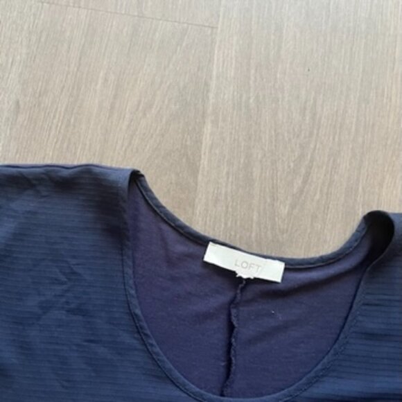 LOFT Navy Drop Sleeve (bracelet length) with Front Detailing and Breathable Back - Picture 4 of 9